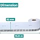 Double Dragon DK-22251 Endlosetikettenrolle, 62mm(B) x 15,24m(L) | Rot- und Schwarzdruck auf Weiß | Kompatibel mit Brother P-Touch QL-800, QL-810W, QL-820NWB | Inklusive Halter