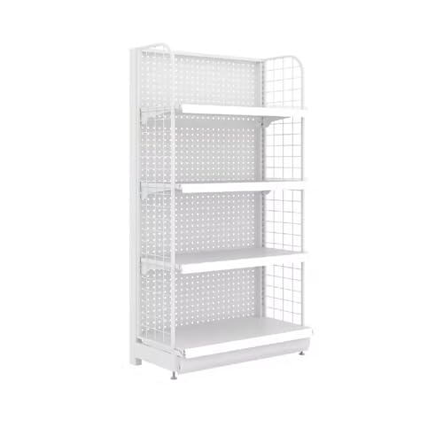 Retail Gondola Shelving Wall Display Rack - with Grid Supermarket Shelves, Convenience Combination Shelves, for Retail/Convenience Grocery/Supermarket Shelves(B,122 * 36 * 165cm)