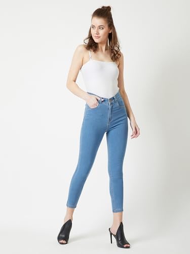 Image of Miss Chase Women's Skinny High Rise Cropped Stretchable Denim Jeans