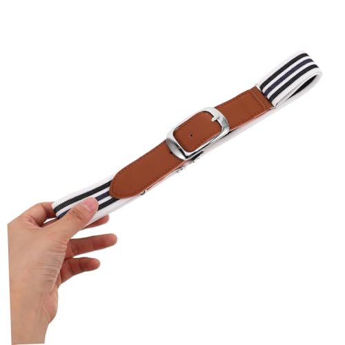 CLISPEED Elastic Sports Belt for Teens Adjustable Outdoor Hiking Belt Durable for Boys Versatile Casual Wear Comfortable PU Leather Waistband4