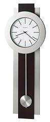 Howard Miller Salem Wall Clock II 549 424 – Modern, Merlot Cherry Finish, Brushed Nickel Pendulum