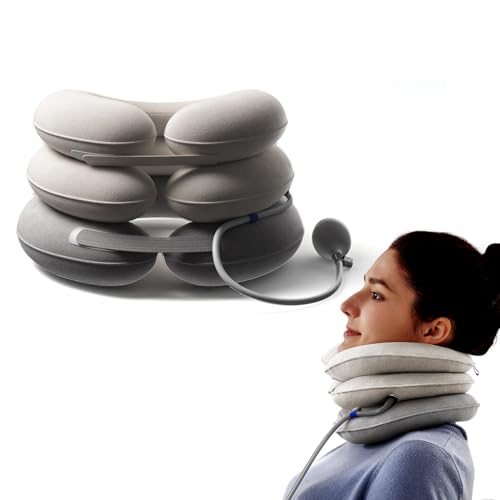 Moenmedic Neck Stretcher for Neck Pain Relief, Cervical Traction Device, Neck Traction Device, Adjustable Inflatable Neck Brace & Cervical Neck Traction Device Decompression (L 15.8
