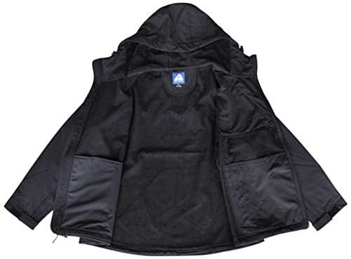 Snow Country Outerwear Women's Plus Size 1X-6X Micro Fleece Soft Shell Jacket Coat (3X, Black) #TOP3