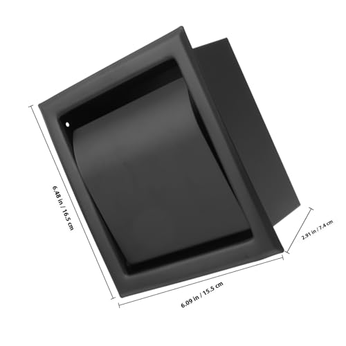 Soporte de papel higiénico empotrado de acero negro para baño 3
