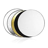 Versátil: El Reflector Fotografia tiene una buena calidad de reflexión y es ideal para el estudio, la iluminación, la transmisión en vivo, la publicidad, la fotografía de productos, los retratos, etc.