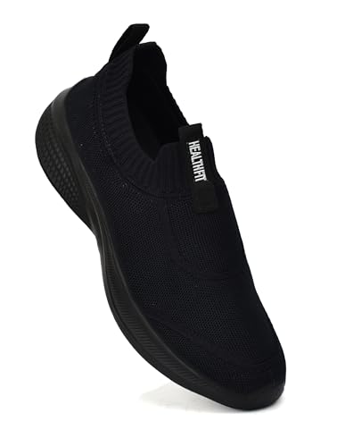 Image of HEALTH FIT Extra Soft Sports Shoes with Memory Foam Comfortable & Lightweight Breathable Without Lace for Walking Jogging Gym Shoes Cushion Casual Regular Wear Shoes for Men's Gent's HF728