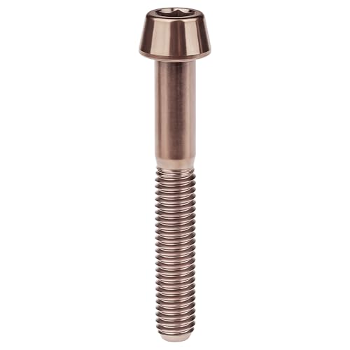 Image of Titanium Ti Bolt M5x9 16 18 20 25 30 35 40 45 50 55 60mm Tapered Head Screws Pack of 4 (M5x40mm, Bronze)