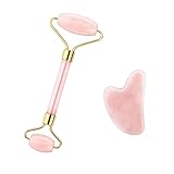 💎【Doppelrollen-Design】 Jade Massagerolle hat eine große Rolle und eine kleine Rolle. Der große Roller massiert immer Ihre Stirn, Gesicht und Hals und kleine Roller, Massage Nase, Augen und so weiter. Durch den Druck wird kaum Druck ausgeübt, sodass Sie nach der Arbeit entspannen.