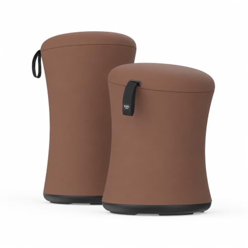 Image of TopJob Boba Chair Stylish Active Wobble Stool, ADHD Chair, Improves Posture and Focus, Ergonomic with Height Adjustable Stool for Adults Children for Home Office, Study Room (Mocha)