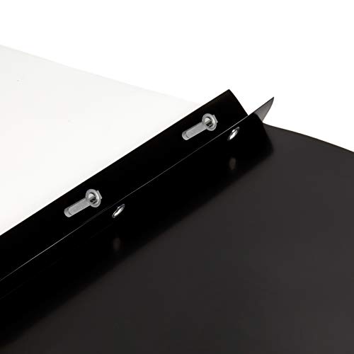 Blue Summit Supplies 25 Black Plastic Report Covers With Prongs, Black 3 Prong Clear Front Report Cover For Presentation, Document, And School Use, 0.42Mm Pp Plastic, Bulk 25 Pack #TOP2