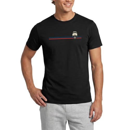 Spreadshirt Citroën Logo Stripes 2CV T Shirt Homme, M, Noir