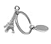 Wpeng Qaoquda Lovely decoration 3D souvenir Keychain in Paris the Eiffel Tower in France, Gift Package (silver)