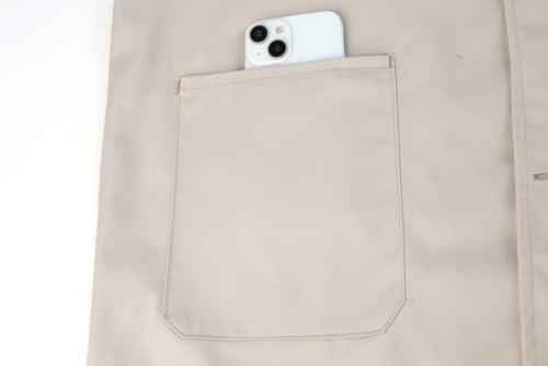 Yukirtiq Mens Warehouse Werkjas Scrubs Overall Fabriek Stofjassen Garage Werk Jas Smock Verf Over Jas, Donkerblauw, XXL