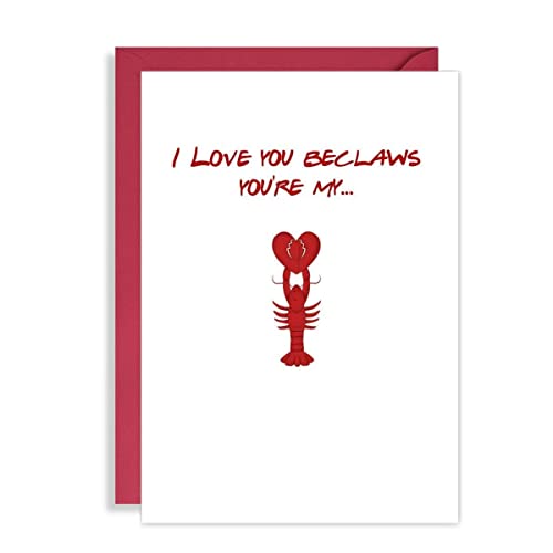 You're My Lobster! Funny Birthday/Anniversary Card - Birthday Card for Him - Wedding Anniversary card for her - Funny Card for Husband - Friends Card for Wife - A5