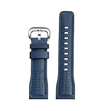 Origine : Chine continentale HTHRRFE Bracelet de montre en cuir de vache compatible avec les montres SevenFriday T1, T2 et T3, 26 mm, vert, marron et bleu(Blue-silver)
