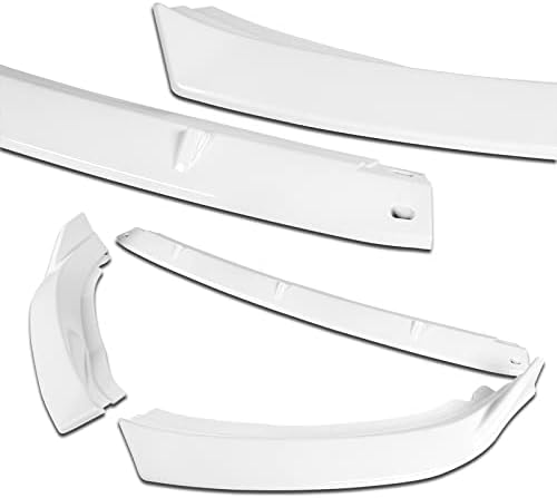 5pcs Combo Front Bumper Body Kit Lip + Side Skirt Extensions Diffuser Compatible with 2019-2021 Volkswagen Jetta 2020 (Painted White)