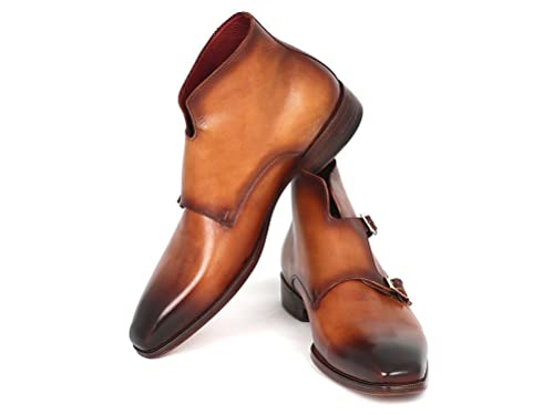 Bottes monkstrap marron Paul Parkman en cuir artisanal d'exception