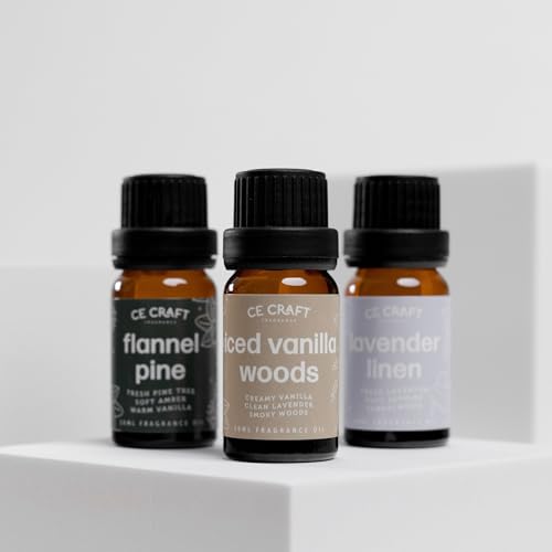 Image of CANDECraftCo Premium Fragrance Oil - Diffuser Oils Fragrances Scented for Home, Candle Soap Making Supplies, Aromatherapy Blends for House (0.34 Fl Oz) (2-Pack, Bourbon Vanilla & Whiskey & Oak)