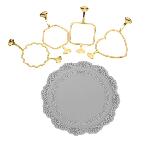 jojofuny 1 Juego De Moldes Para Sellos De Cera Para Bodas Invitaciones Círculos De Metal Y Silicona De Cobre Dorado
