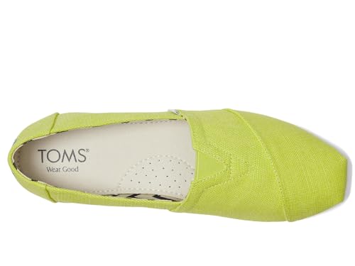 Image of TOMS Womens Classic Alpargata Bright Lime 5.5 Medium