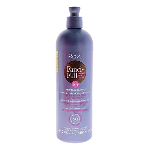 Roux, Fanci-Full Instant Hair Color Rinse, 23 Frivolous Fawn ,Temporarily Evens Tones, Blends Away Gray, 15.2 Oz