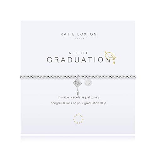 Katie Loxton A Little Graduation Cap And Tassel Silver Women's Stretch Charm Bangle Bracelet #TOP13