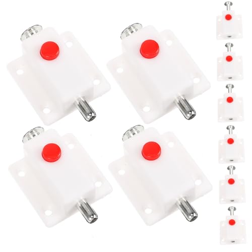 WATIIFUFU 10個 プラスチック アイアン製ドアラッチロック 強力スプリング機構搭載 キャビネット用押しボタン式挿入錠 寝室 家具用簡単取付可