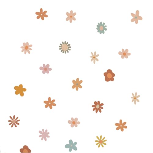 URYVAIW 36 Pcs Stickers Muraux Enfant, Stickers Chambre Fille, Autocollants Mural Fleurs, Décoller et Bâton, Décoration Murale Chambre Pâquerette, pour...