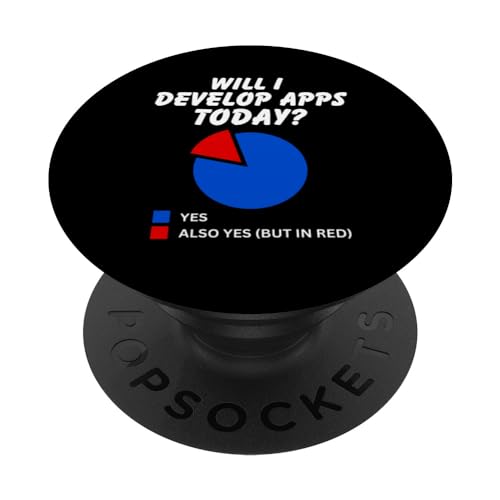 Vais-je développer des applications aujourd'hui? Oui Pie Chart App Developer PopSockets PopGrip Interchangeable