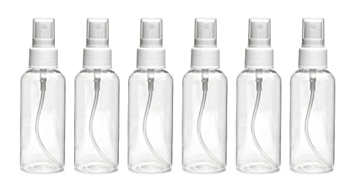 nsb herbals 50 ml Transparent Plastic Empty Refillable Reusable Fine Mist Spray Bottle Container for Sanitizer, Perfume, Rose water, Travel, Home Care