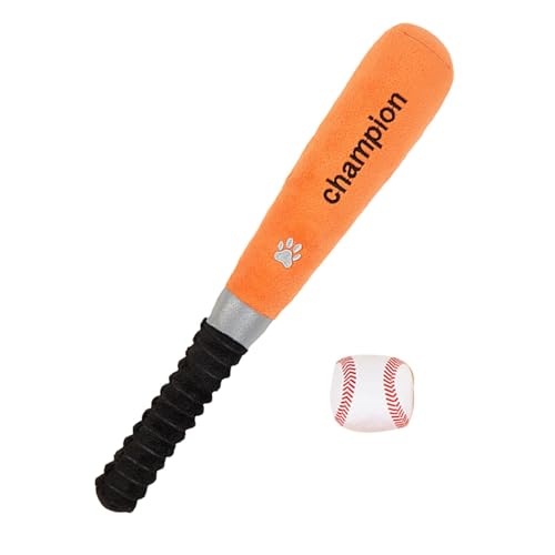 Juguete para perros con bate de béisbol,Juguete para masticar para perros con bate de béisbol - Juguetes de enriquecimiento para perros con chirrido incorporado,Juguetes para la dentición de cachorros