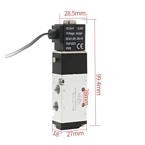 Électrovanne 4V110-06 contre fuites d'air avec station de confluence 5 voies 2 positions