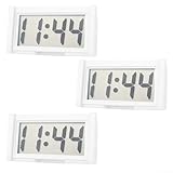 Mini orologio digitale perfetto per cruscotto auto, frigoriferi o desktop con supporto (bianco)