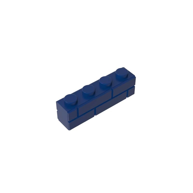 Gobricks 15533 Basic Bricks Brick Special 1x4 with Masonry Brick Profile 50 Pieces GDS-632 Compatible with Lego Building Blocks Color:Dark Blue โ image 1