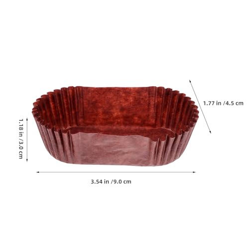 Moldes ovalados de papel café, capacillos desechables de 9 cm para repostería 3