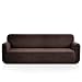 Rose Home Fashion RHF Jacquard-Stretch Sofa Cover, Slipcover for Leather Couch-Polyester Spandex Sofa Slipcover&Couch Cover for Dogs, 1-Piece Sofa Protector(Extra-Wide Sofa: Chocolate)