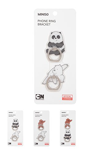 Suporte De Dedo Para Celular, Ursos sem curso - We Bare Bears com 2 unidad, Panda e Polar