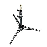 Peso: 0,62 kg Manfrotto 156BLB Stativo Serie Babylight, Massima Capacità di Carico 1.5 kg, Massima Altezza 123 cm per Luci, 4 Sezioni, in Alluminio, Nero