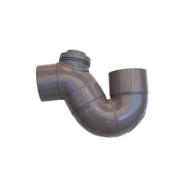 Sifón turco horizontal PVC para aguas fecales y pluviales (90)