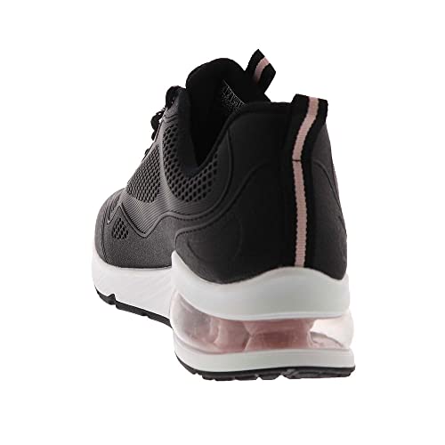 Skechers Baskets Uno 2 TravelerSneaker pour Femme, Bordure en Maille KPU Noire, 36 EU