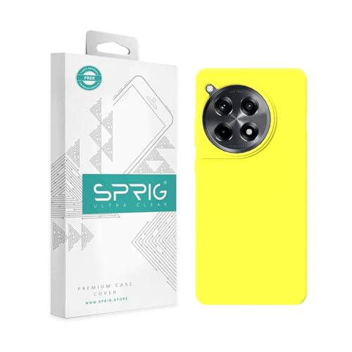 Image of SPRIG Compatible with Oneplus 12R Premium SilkTone Back Cover Drop Tested Shock Proof Mobile Case for Men, Women, Boys and Girls with Camera Protection (Shining Yellow)