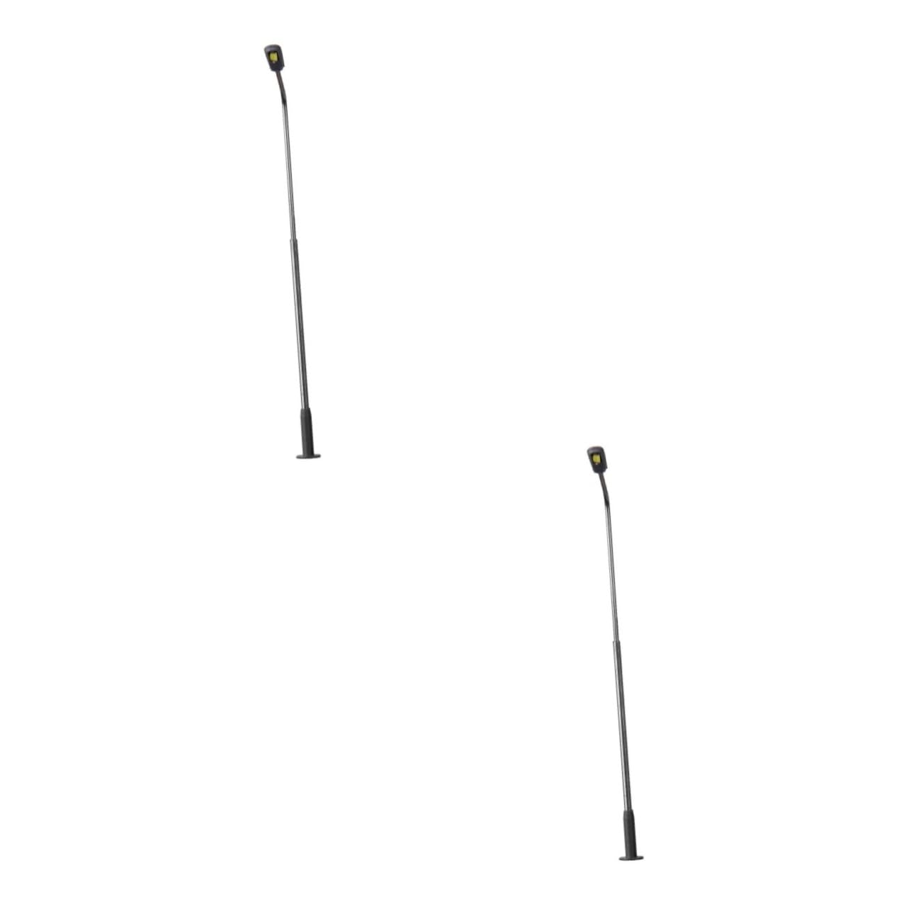JEWEDECO 2sets 1:150 Scale Model Street Light Single Head Model Lamppost Decorative Lighting 10pcs*2