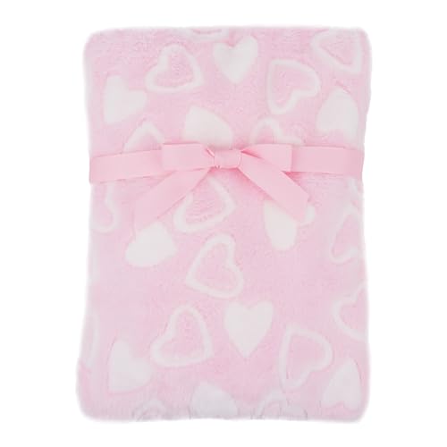 Image of June Garden Cozy Dream Fleece Baby Security Blanket and Plush Blanket Gift Set - Infants Nursery Swaddling Bed Blankets - 15 inch x 15 inch Lovey and 30 inch x 38 inch Blanket - Stuffed Flamingo Animal Plush - Pink