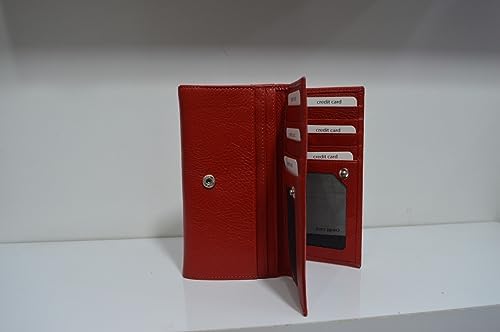 Veskemann Naomi Kırmızı Hakiki Deri Çok Bölmeli Bayan Cüzdan (kırmızı) - Görsel 3