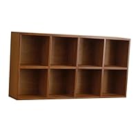 Fenteer Wooden Hanging Display Shelf Display Case 8 Grids Wall Mounted Floating Shelf for Collectible Figurines Coffee Mugs Cosmetics