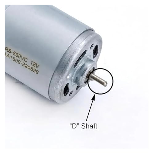 Moteur à courant continu 550 12-21 V avec sortie axe D - 4