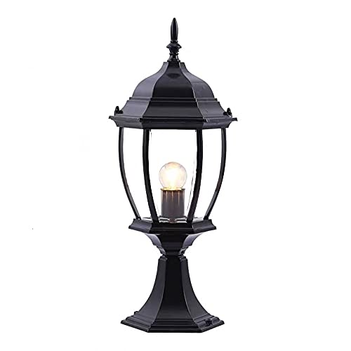 SHUANGZ Extérieur De Style Européen Étanche Lampe À Capuchon De Poteau Lampadaire Paysage Pilier Lumière Base E27 Cover