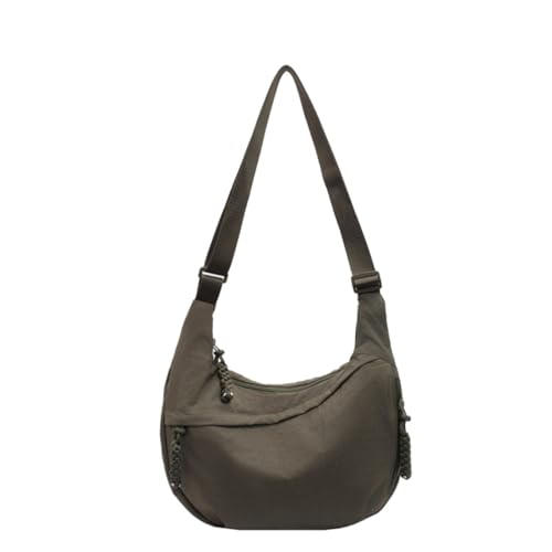 Image of Crossbody Nylon Crescent Bag for Women - Lightweight Small Hobo With 2 Pack Inner Dumpling Bag - Casual