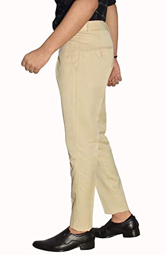 Image of KUNDAN Slim Fit Men Polyester Viscose Blend Trousers