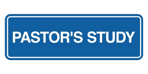 Panneau d'étude du pasteur bleu moyen signalétique bureau église